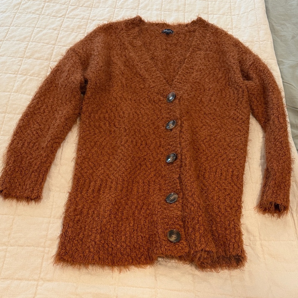 Splendid Cozy Brown Button-Up Women’s Sweater Cardigan XS